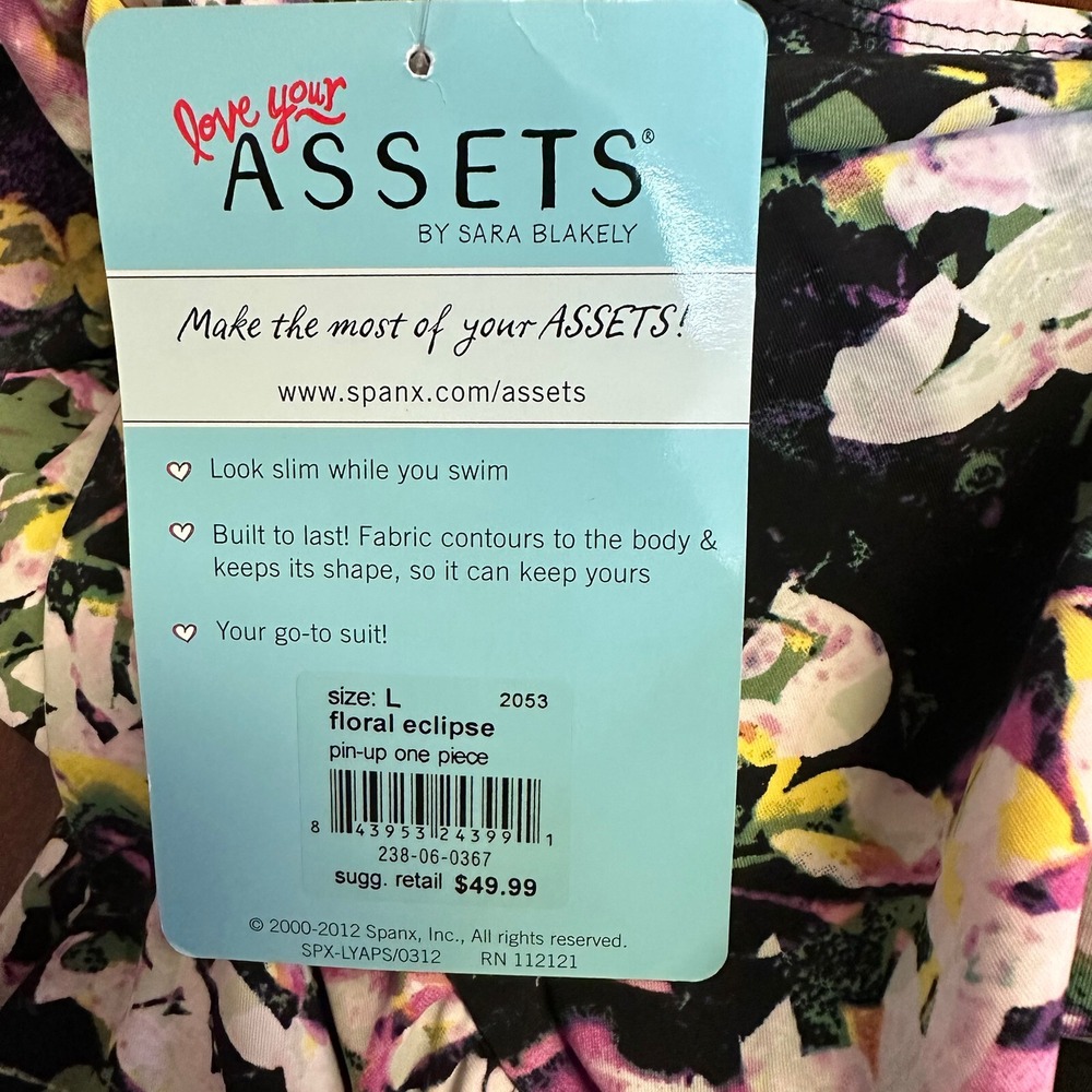 Spanx Assets Sara Blakely Power Suit Slimming One Piece Bathing Suit Size L NEW - Picture 7 of 10